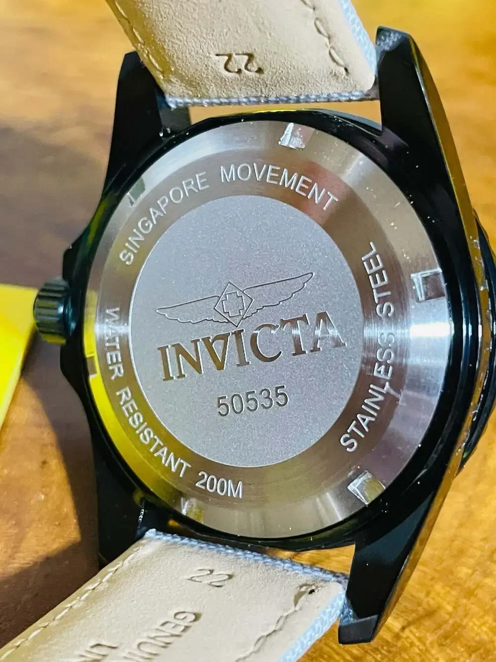 Invicta Pro Diver 50535 Men's Quartz Watch with White Dial and Fabric Strap